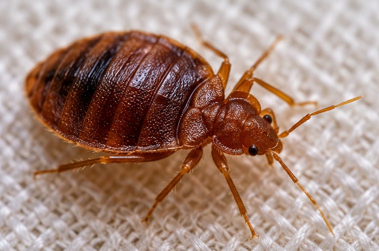 Bed bug on fabric